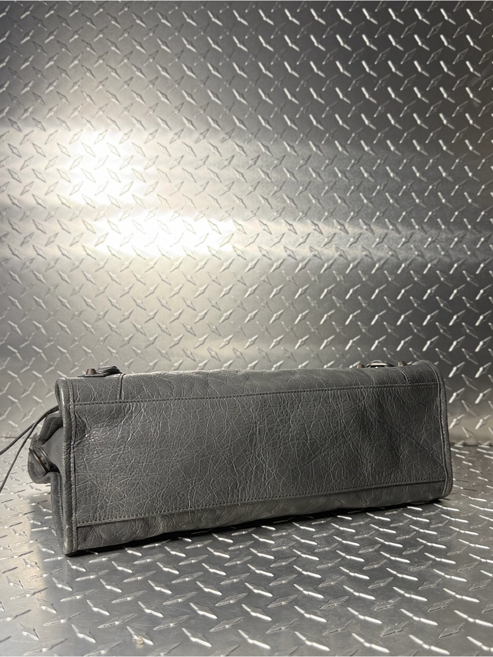 Balenciaga Medium Le City Moto Bag in Grey - Picture 4 of 12